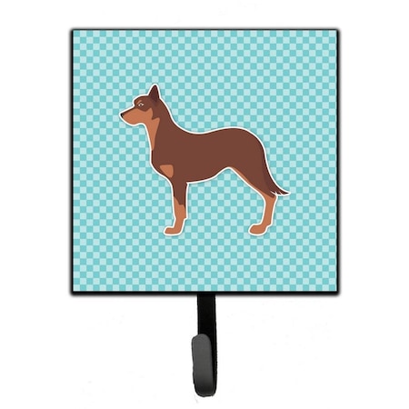 Jensendistributionservices Australian Kelpie Dog Checkerboard Blue Leash or Key Holder MI1711110